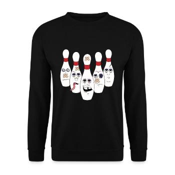 bowling - Sweat-shirt Unisexe - noir - Devant - Alina (178cm) & Michal (187cm)