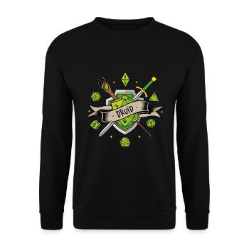 Druid RPG - Unisex Sweatshirt - black - Front - Alina (178cm) & Michal (187cm)