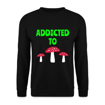 Accro aux agarics à mouches (trois agarics à mouches) - Sweat-shirt Unisexe - noir - Devant - Alina (178cm) & Michal (187cm)