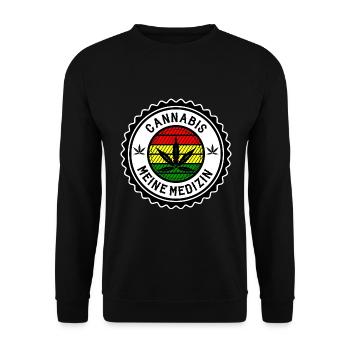 Cannabis - Unisex Pullover - Schwarz - Vorne - Alina (178cm) & Michal (187cm)