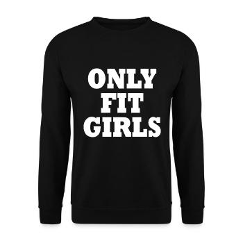 Only fit girls - Unisex Pullover - Schwarz - Vorne - Alina (178cm) & Michal (187cm)