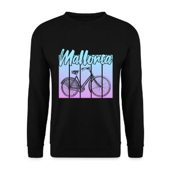 Vintage Bike Mallorca Sunset - Unisex Sweatshirt - black - Front - Alina (178cm) & Michal (187cm)