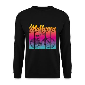 Vintage Bike Mallorca Sunset - Unisex Sweatshirt - black - Front - Alina (178cm) & Michal (187cm)