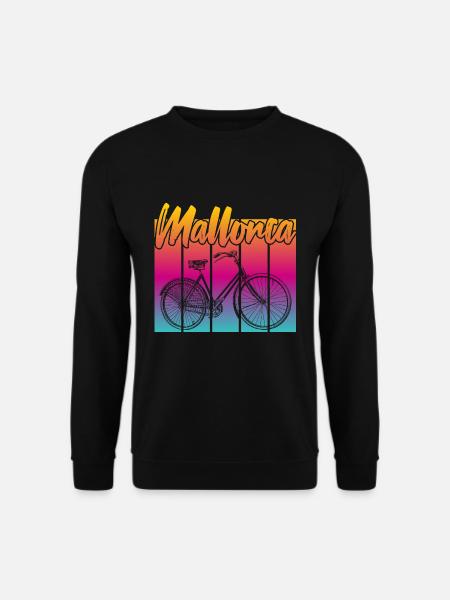 Vintage Fahrrad Mallorca Sonnenuntergang - Unisex Pullover - Schwarz
