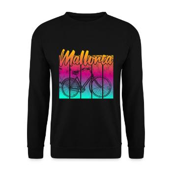 Vintage Bike Mallorca Sunset - Unisex Sweatshirt - black - Front - Alina (178cm) & Michal (187cm)