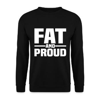 Gras et fier - Sweat-shirt Unisexe - noir - Devant - Alina (178cm) & Michal (187cm)