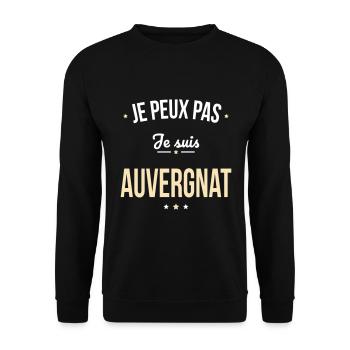 Je peux pas je suis Auvergnat - Sweat-shirt Unisexe - noir - Devant - Alina (178cm) & Michal (187cm)