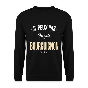 Je peux pas je suis Bourguignon - Sweat-shirt Unisexe - noir - Devant - Alina (178cm) & Michal (187cm)