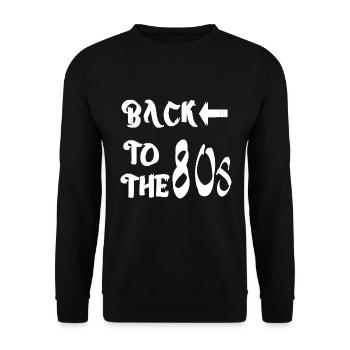 BACK TO THE 80s Outfit - Unisex Sweatshirt - black - Front - Alina (178cm) & Michal (187cm)