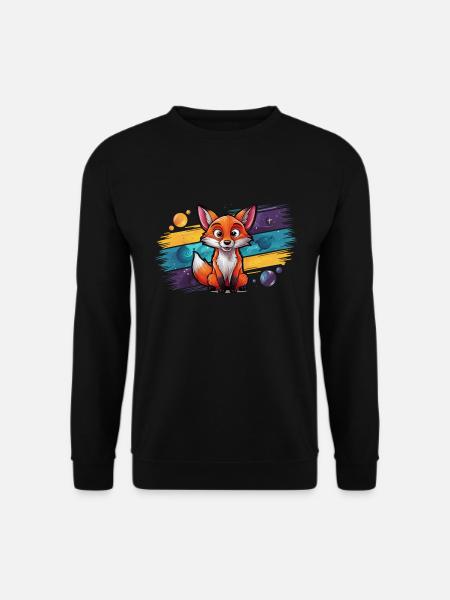 Fox - Illustration - Unisex Sweatshirt - black