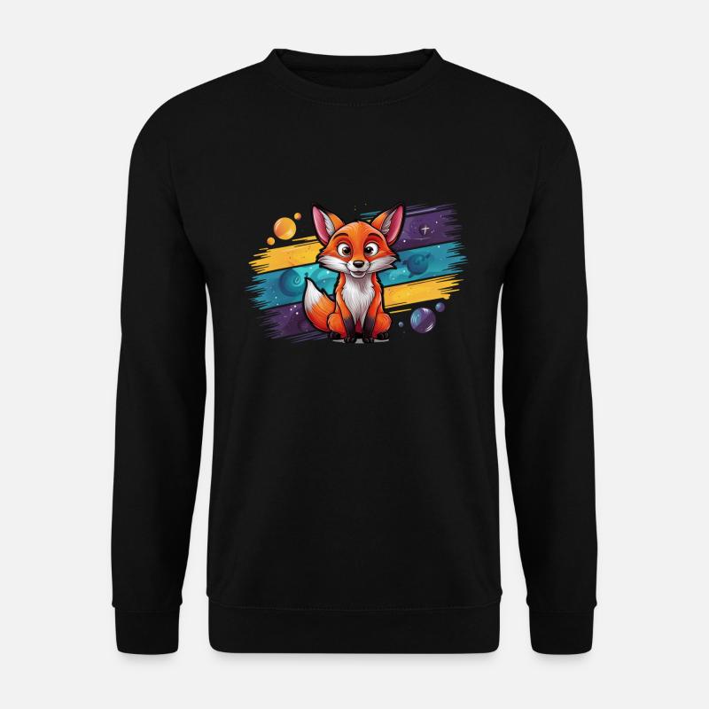 Fox - Illustration - Unisex Sweatshirt - black