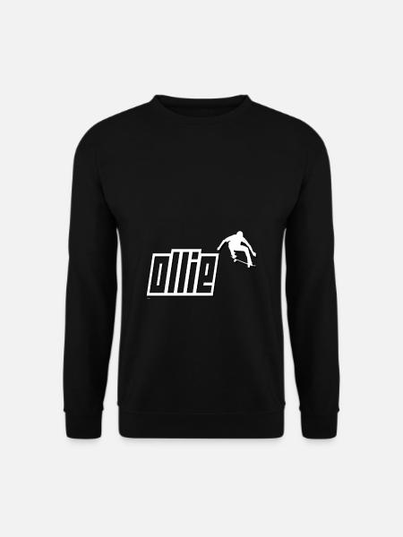 OLLIE Skater Skating Skateboard Fun Sport Design - Unisex Pullover - Schwarz