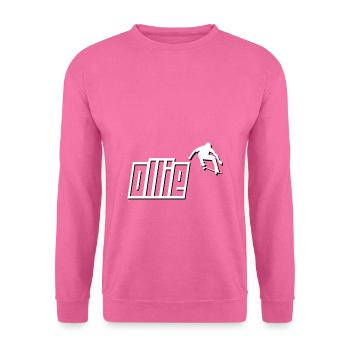 OLLIE Skater Skating Skateboard Fun Sport Design - Unisex Pullover - Pink - Vorne