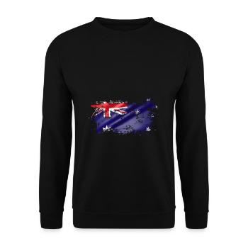 Australia Australia travel flag flag gift - Unisex Sweatshirt - black - Front - Alina (178cm) & Michal (187cm)