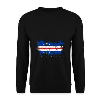 Cap Cap Vert Afrique Drapeau de l'île de Praia Drapeau - Sweat-shirt Unisexe - noir - Devant - Alina (178cm) & Michal (187cm)