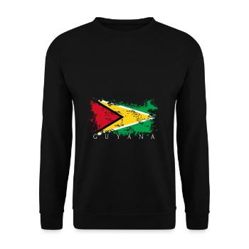 Drapeau de voyage Guyana Georgetown - Sweat-shirt Unisexe - noir - Devant - Alina (178cm) & Michal (187cm)