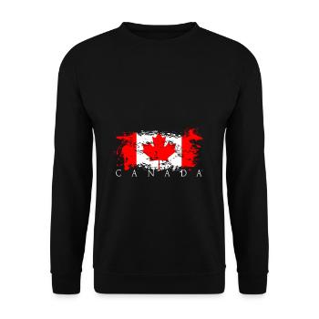 Canada Canada Vancouver Ottawa Flag Flag Flag - Unisex Sweatshirt - black - Front - Alina (178cm) & Michal (187cm)