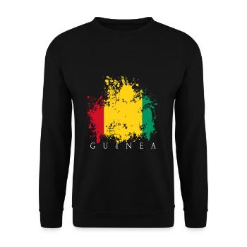 Guinée Afrique Conakry Drapeau Drapeau Drapeau Voyage Cadeau - Sweat-shirt Unisexe - noir - Devant - Alina (178cm) & Michal (187cm)