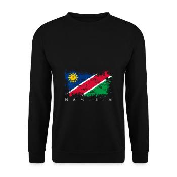 Namibia Africa Flag Flag People State Pride Country - Unisex Sweatshirt - black - Front - Alina (178cm) & Michal (187cm)