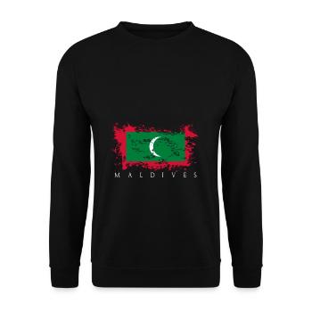 Maldives maldives asie drapeau drapeau tropiques voyage - Sweat-shirt Unisexe - noir - Devant - Alina (178cm) & Michal (187cm)