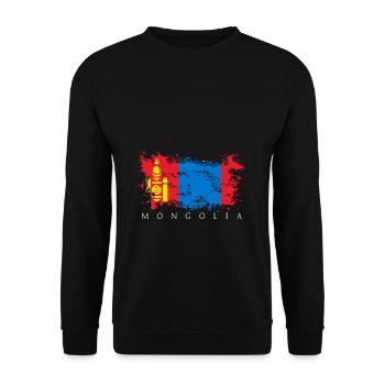 Mongolie Mongolie Asie drapeau pays drapeau - Sweat-shirt Unisexe - noir - Devant - Alina (178cm) & Michal (187cm)