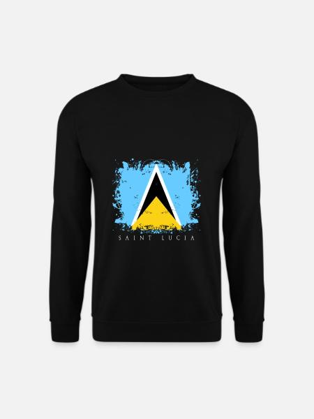 Saint Lucia St. Lucia Karibik Flagge Fahne Land - Unisex Pullover - Schwarz