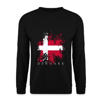 Drapeau Danemark Danemark Dansk Copenhague drapeau - Sweat-shirt Unisexe - noir - Devant - Alina (178cm) & Michal (187cm)