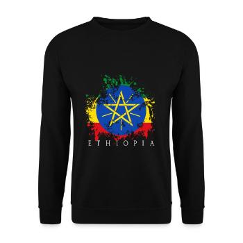 Éthiopie Éthiopie État du pavillon d'Addis-Abeba - Sweat-shirt Unisexe - noir - Devant - Alina (178cm) & Michal (187cm)
