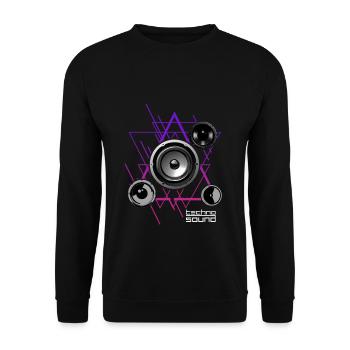 Cadeau de haut-parleur Electro Sound Techno House - Sweat-shirt Unisexe - noir - Devant - Alina (178cm) & Michal (187cm)