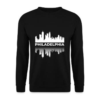 Philadelphie Pennsylvanie Amérique Big City Cinema - Sweat-shirt Unisexe - noir - Devant - Alina (178cm) & Michal (187cm)
