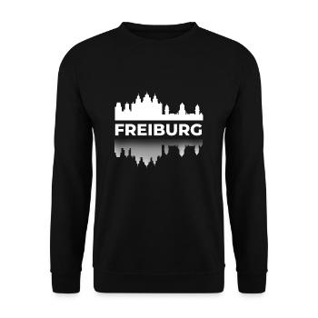 Freiburg im Breisgau City Baden-Württemberg Uni - Unisex Sweatshirt - black - Front - Alina (178cm) & Michal (187cm)