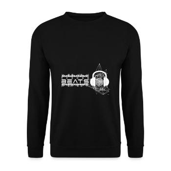 Beats by Techno White Pentagram Deejay Turntable - Unisex Pullover - Schwarz - Vorne - Alina (178cm) & Michal (187cm)