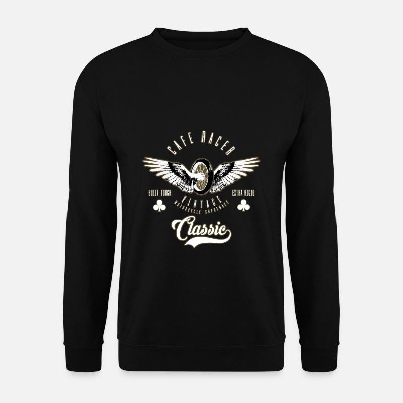Cafe Racer Vintage Motorrad Classic Motorcycle - Unisex Pullover - Schwarz