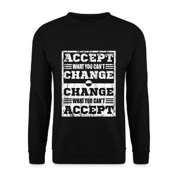 Accept what you Can’t Change Pro parole - Sweat-shirt Unisexe - noir - Devant - Alina (178cm) & Michal (187cm)