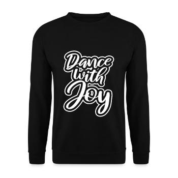 Dance With Joy Glück Geschenkidee - Unisex Pullover - Schwarz - Vorne - Alina (178cm) & Michal (187cm)