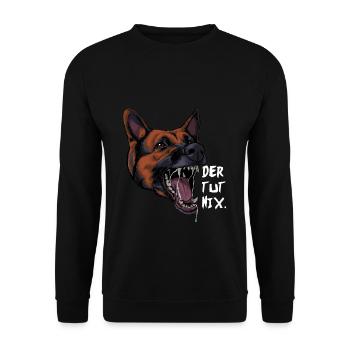 The Tut Nix Bad Dog Funny Gift Idea - Unisex Sweatshirt - black - Front - Alina (178cm) & Michal (187cm)