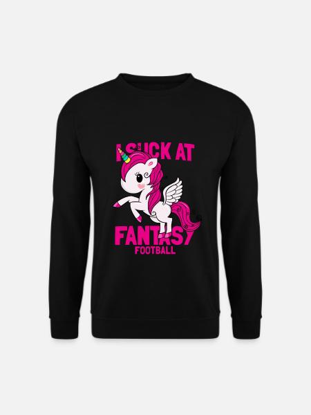 I Suck At Fantasy Football Unicorn Gift - Unisex Sweatshirt - black