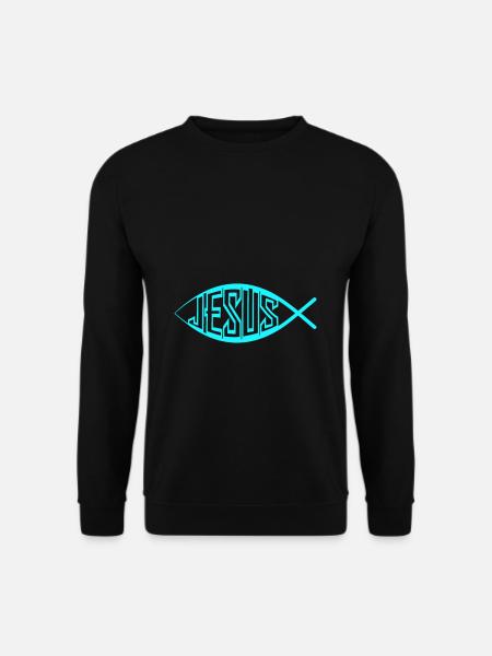 Jesus fish - Unisex Sweatshirt - black