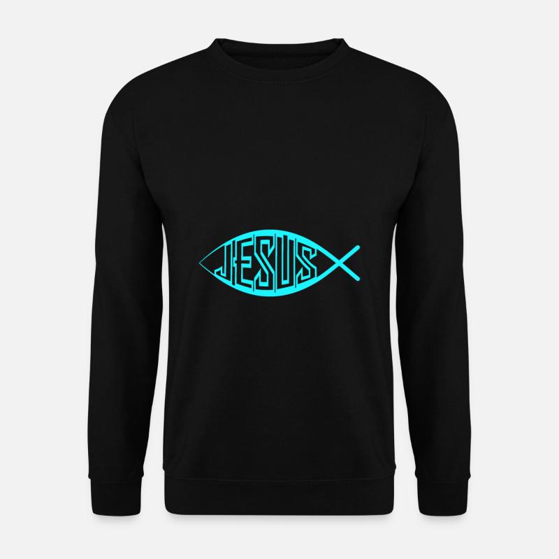 Jesus fish - Unisex Sweatshirt - black