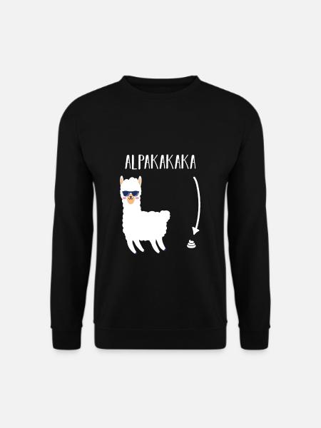 Alpaka Lustig Tierliebhaber Geschenkidee - Unisex Pullover - Schwarz