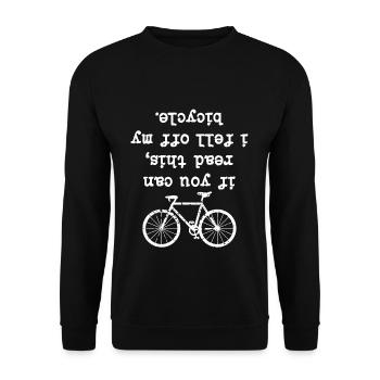 vélo - Sweat-shirt Unisexe - noir - Devant - Alina (178cm) & Michal (187cm)