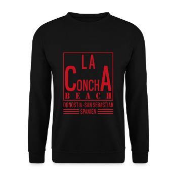 La Concha Beach Donostia Saint-Sébastien Espagne - Sweat-shirt Unisexe - noir - Devant - Alina (178cm) & Michal (187cm)
