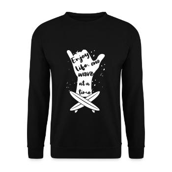 Surfing - Unisex Pullover - Schwarz - Vorne - Alina (178cm) & Michal (187cm)