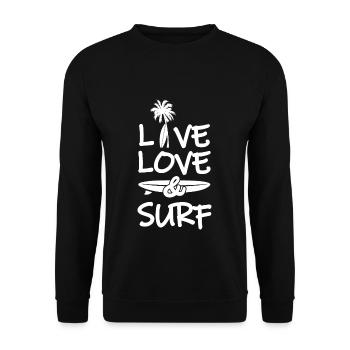 Surfing - Unisex Pullover - Schwarz - Vorne - Alina (178cm) & Michal (187cm)