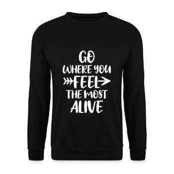 Travel Travel - Unisex Sweatshirt - black - Front - Alina (178cm) & Michal (187cm)