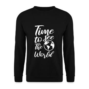 Travel - Unisex Pullover - Schwarz - Vorne - Alina (178cm) & Michal (187cm)