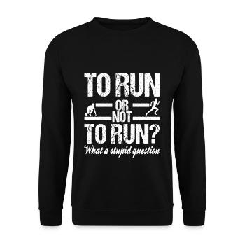 Running - Unisex Pullover - Schwarz - Vorne - Alina (178cm) & Michal (187cm)