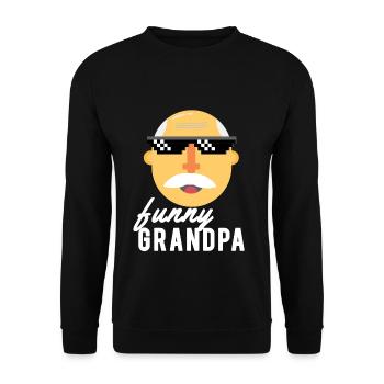 drôle papy - Sweat-shirt Unisexe - noir - Devant - Alina (178cm) & Michal (187cm)