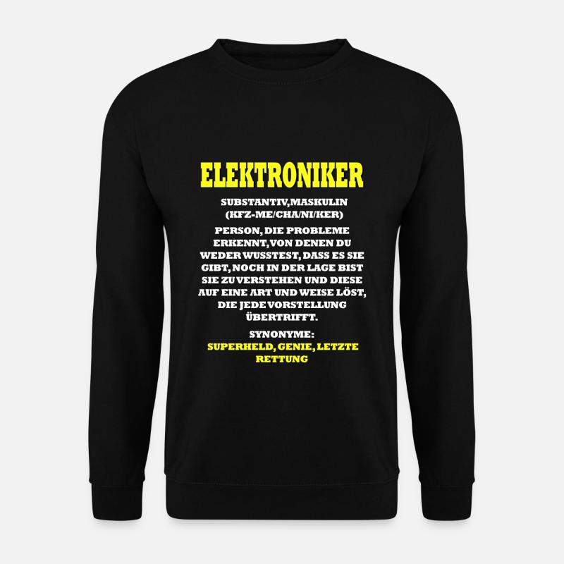 Elektroniker - Unisex Pullover - Schwarz