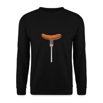 bratwurst - Unisex Sweatshirt - black - Front - Alina (178cm) & Michal (187cm)